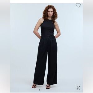 Madewell Harlow Black Wide-Leg Women's Pants
